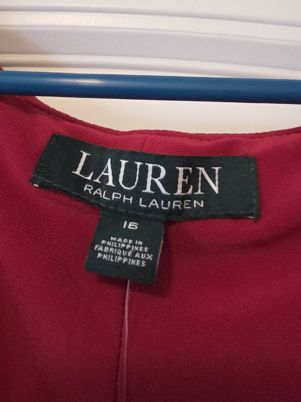 Nwt Size 16 Lauren by Ralph Lauren Red Ruffle Wrap-Style Dress - Picture 3 of 5
